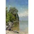 Езерото Лемсен в Швейцария (1887) РЕПРОДУКЦИИ НА КАРТИНИ